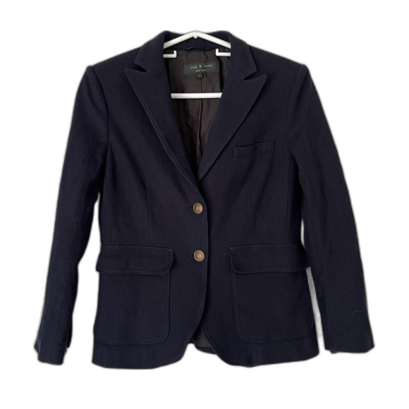 Rag & Bone New York Black Blazer Jacket  Women's Size 4 - Picture 2 of 11